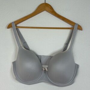 Victoria Secret Demi Bra Gray Lined Underwire Smooth Full Coverage Size 38DDD
